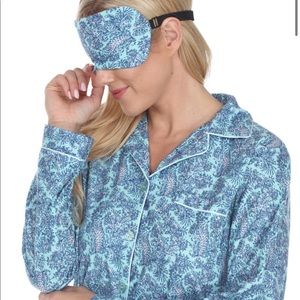 NWT 3 Piece Pajama Set - Blue Paisley
